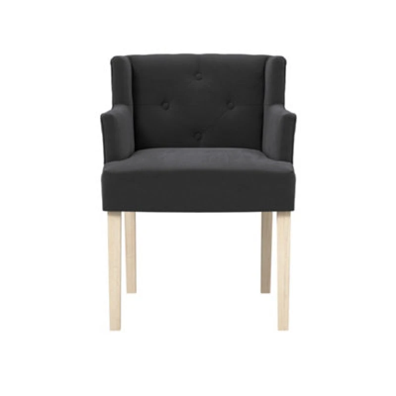 Image of LPD Shay Winged Armed Dining Chair With Anthracite Linen Fabric (1 Per Pack)