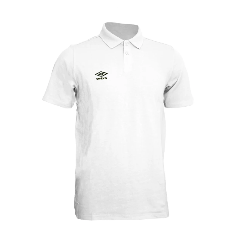 Image of Umbro Umbro Men Essential Polo Shirt in White Size: Small White S Male 5063107689603