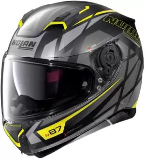 Image of Nolan N87 Originality N-Com Helmet, black-yellow, Size S, black-yellow, Size S