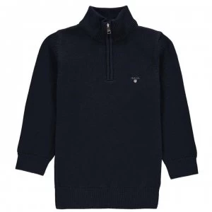 Image of Gant Shield Zip Top - Navy 433