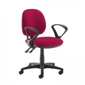 Image of Jota medium back PCB operators chair with fixed arms - Diablo Pink