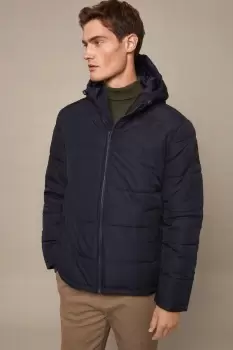 Image of Mens Hooded Quilt Puffer Jacket