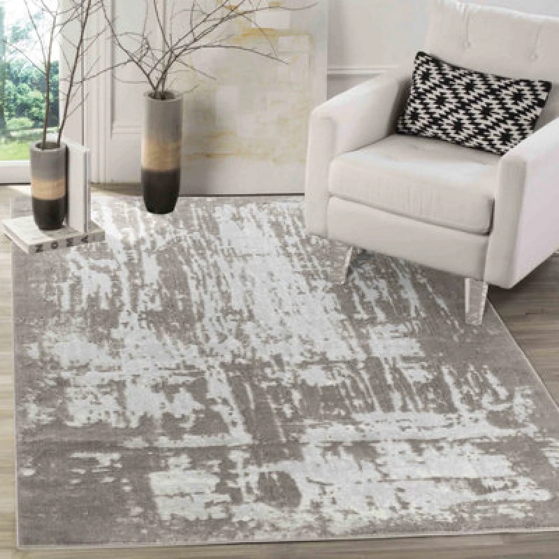 Image of Smart Living Modern Soft Carved Area Rug, Living Room Carpet, Kitchen Floor, Bedroom Soft Rugs 60Cmx220Cm -Serenity (211 Stone)