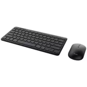 Image of Trust Lyra WL Bluetooth , Radio Keyboard and mouse set Rechargeable, Quiet keypad, Splashproof, Multimedia buttons German, QWERTZ Black
