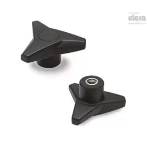 Image of ELESA Three-arm knob-VB.839/63 SST-M8-C3 Grey