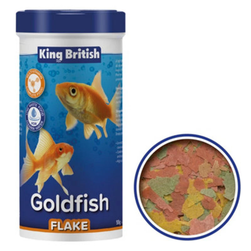 Image of King British Natural Goldfish Flake (With Ihb) 55G (Pack Of 6)