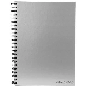Image of Pukka Pad Silver Ruled Wirebound Notebook 160 Pages A4 WRULA4 Pack of 5