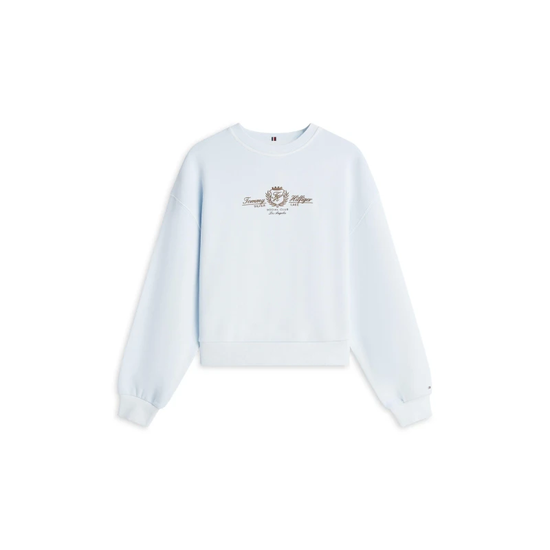 Image of Tommy Hilfiger Tommy Vars Crest Sw Ld62 Keepsake Blue female 8 (XS)