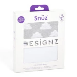 Image of Snuz Bedside Crib 2 Pack Fitted Sheets - Cloud Nine