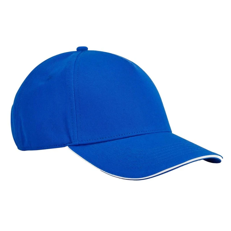 Image of Beechfield Mens EarthAware Classic 5 Panel Cotton Baseball Cap in Bright Blue Bright Blue Male One Size