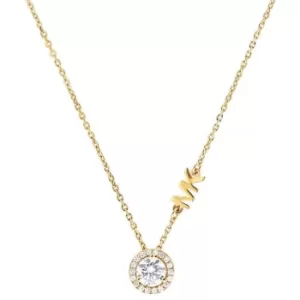 Image of Michael Kors Custom Yellow Gold Tone Cubic Zirconia Necklace