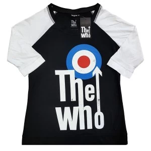 Image of The Who - Elevated Target Ladies Medium T-Shirt - Black,White