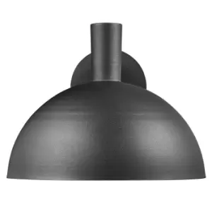 Image of Arki 35cm Outdoor Dome Wall Lamp Black, E27, IP54