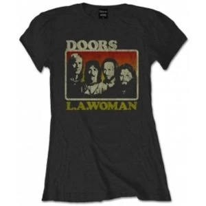 Image of The Doors LA Woman Ladies Blk T Shirt: Small
