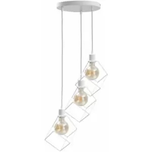 Image of Keter Ruben Cluster Pendant Ceiling Light White, 32cm, 3x E27