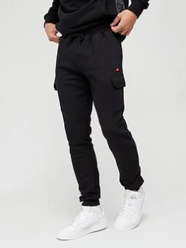 Image of Ellesse Leclerc Cargo Pants - Black, Size L, Men