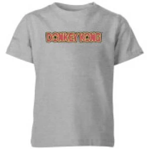 Image of Nintendo Donkey Kong Distressed Kid's T-Shirt - Grey - 9-10 Years