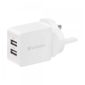 Image of Verbatim 2 Ports Charger 65479 - White