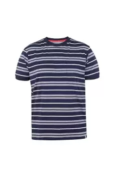 Image of Piccadilly D555 Yarn Dyed Stripe Jacquard Kingsize T-Shirt