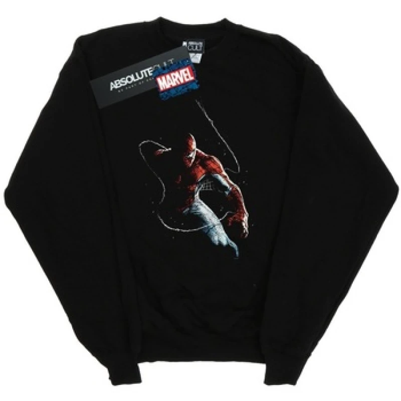 Image of Marvel Spider-Man Painting Sweatshirt Black male