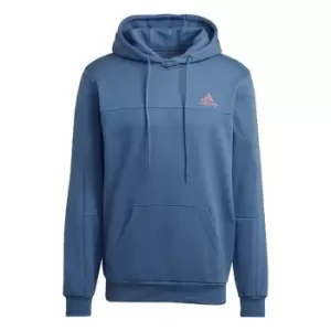 Image of adidas Stadium Fleece Badge of Sport Hoodie Mens - Blue