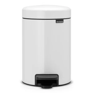 Image of Brabantia 3 Litre New Icon Pedal Bin - White
