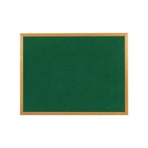 Image of Office 1200 Felt Noticeboard with Wooden Frame Green 938608
