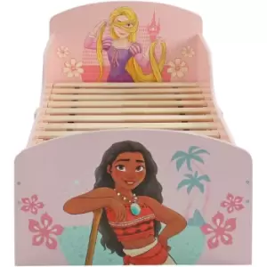 Image of Princess Toddlers Bed with storage, Engineered Wood, Light Pink, W143 x D75 x H64cm - Light pink - Disney