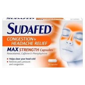 Image of Sudafed Congestion & Headache Relief Capsules 16s