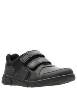 Image of Clarks Blake Street Infant School Shoes - Black, Size 7.5 Younger