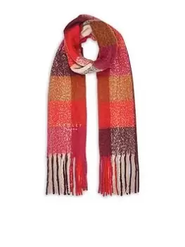 Image of Radley Fluffy Check Scarf - Crimson