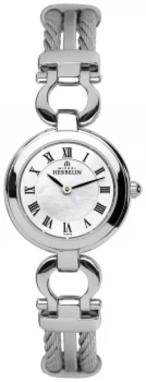 Image of Michel Herbelin Womens Steel Cable Bracelet 17422/B29 Watch