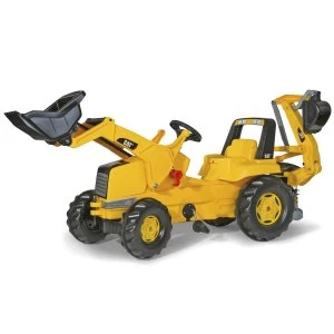 Image of Caterpillar CAT Kids Tractor with Front Loader and Rear Excavator
