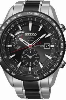 Image of Mens Seiko Astron GPS Titanium Ceramic Radio Controlled Solar Powered Watch SAST015G
