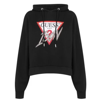 Image of Guess Icon Hoodie - Black A996
