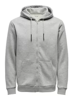 Image of ONLY & SONS Sweatshirt Hoodie Men Grey
