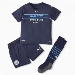 Image of PUMA Man City Third Youth Football Mini Kit 21/22, Peacoat/White, size 3-4 Youth, Accessories