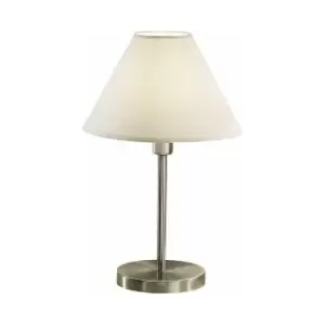 Image of Kolarz HILTON - Lifestyle Fabric Tapered Shade Table Light Matt Nickel, 1x E27