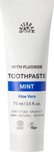 Image of Urtekram Mint with Fluoride toothpaste 75ml