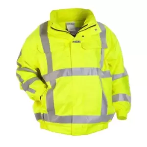 Image of Moers Multi SNS Flame Retardant Anti-static High Visibility Waterproof Pilot Jacket Saturn Yellow - Size 2XL