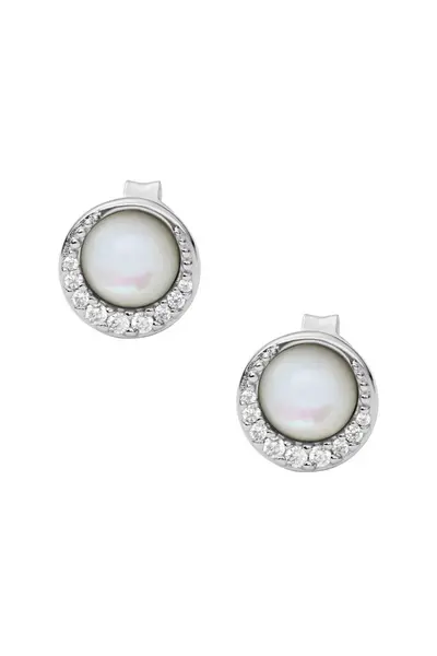 Image of Fossil Jewellery Stainless Steel Earrings - Jfs00577040 Silver