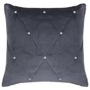 Image of Riva Home Diamante Cushion Cover (55x55cm) (Pewter)