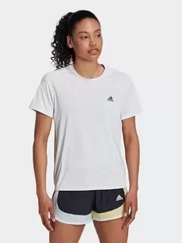 Image of adidas Run It Running T-Shirt, Blue, Size 2Xs, Women