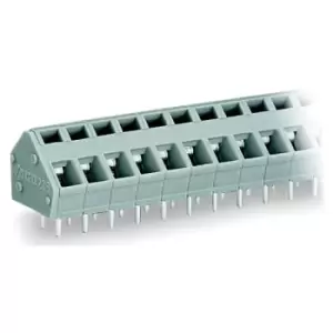 Image of Wago 236-404 4 Pole 5/5.08mm 24A 45° Stackable PCB Terminal Block Grey