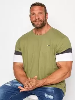 Image of BadRhino Sleeve Cut & Sew T-Shirt - Green, Size 2XL, Men