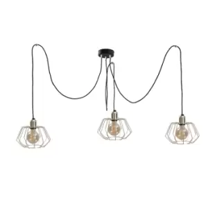 Image of Laya Cluster Pendant Ceiling Light Gold, 3x E27