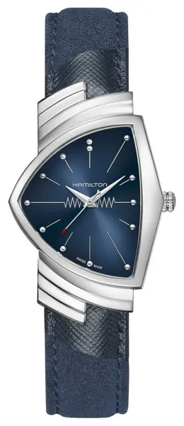 Image of Hamilton H24411942 Ventura Quartz (32.3mm) Blue Dial / Blue Watch