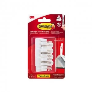 Image of Command White Wire Hooks (Pack 9)