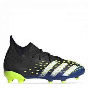 Image of adidas Predator Freak .1 Childrens FG Football Boots - Black/SolYellow