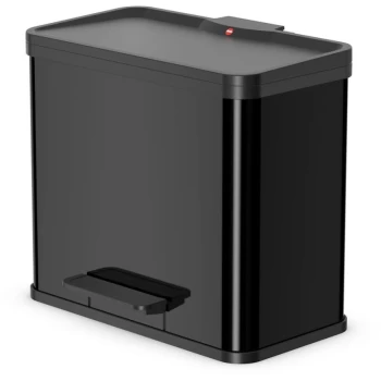 Image of Pedal Bin Oko Duo Plus Size L 17 L+9 L Black 0630-260 - Black - Hailo